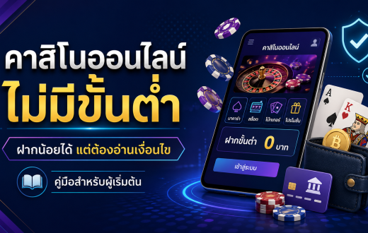 คาสิโนออนไลน์ ไม่มีขั้นต่ำ คืออะไร? คู่มือเข้าใจจริงก่อนสมัคร ฝากน้อยได้ แต่ต้องดูอะไรให้รอบคอบ