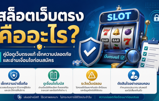 สล็อตเว็บตรง คืออะไร? วิธีดูเว็บตรงแท้ ปลอดภัย และไม่ตกหลุมเงื่อนไขแอบแฝง