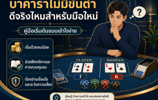 บาคาร่าไม่มีขั้นต่ำ ดีจริงไหมสำหรับมือใหม่? อ่านก่อนตัดสินใจเริ่ม