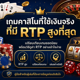 เกมคาสิโนที่ใช้เงินจริงที่มี RTP สูงที่สุด: คู่มือเลือกเกมคุ้มค่า เข้าใจง่าย และเหมาะกับผู้เล่นไทย