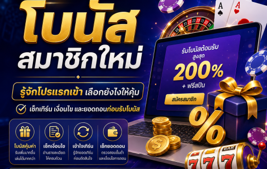 โบนัสสมาชิกใหม่ คืออะไร? วิธีเลือกโปรแรกเข้าให้คุ้ม ปลอดภัย และไม่เสียเปรียบเงื่อนไข