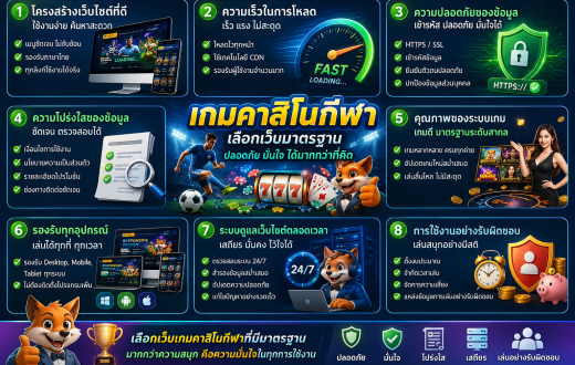เกมคาสิโนกีฬา คืออะไร? วิธีเลือกเว็บมาตรฐานที่ให้ประสบการณ์ใช้งานมีคุณภาพ ปลอดภัย และโปร่งใส