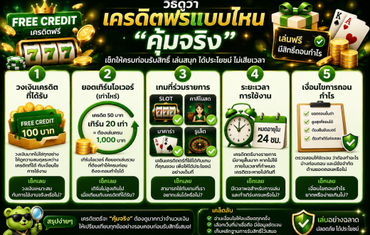 คาสิโน เครดิตฟรี คืออะไร? คู่มือเลือกข้อเสนอฟรีอย่างปลอดภัย พร้อมวิธีดูเงื่อนไขก่อนเริ่มใช้งาน